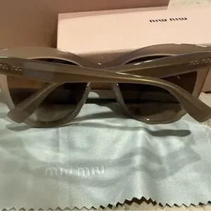 Miu Miu | Accessories | Miu Miu Chic Tan Sunglasses | Poshmark